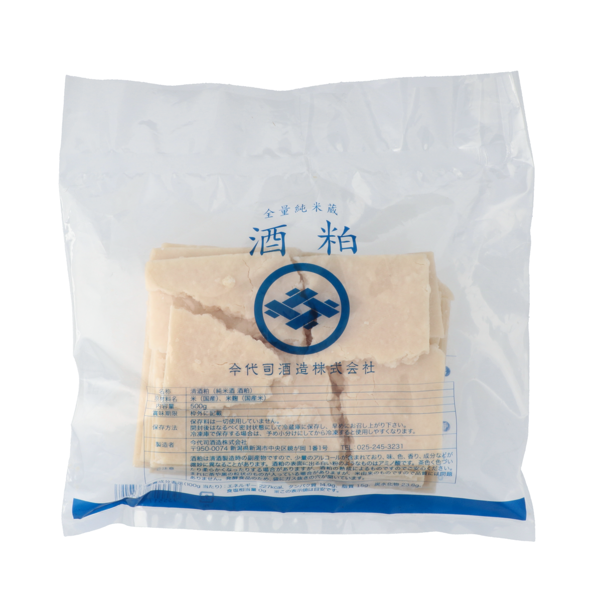 今代司酒造の純米酒粕：500g – 今代司酒造 直営オンラインショップ